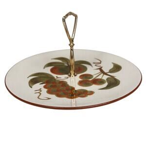 Vintage Mid Century Stangl Pottery Orchard Song Tidbit Plate 10 Inch Platter